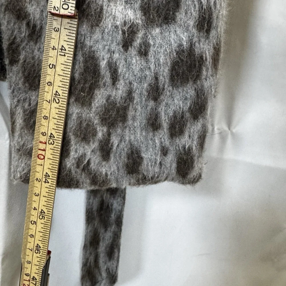 Faux Leopard Cheetah Print‎ Coat Soft Oversized Womens Med. Midi Length Old Navy
